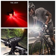 FidgetFidget Headlight USB Rechargeable Super Bright Bicycle Bike LED Front Taillight Set - B07GPNNMGD